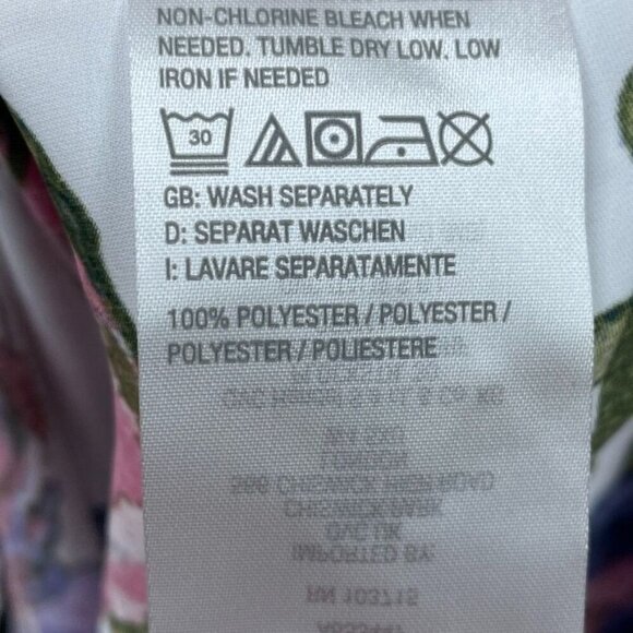 Nicole By Nicole Miller Floral Print Button-Up Dress Size M a0549 - Picture 9 of 9